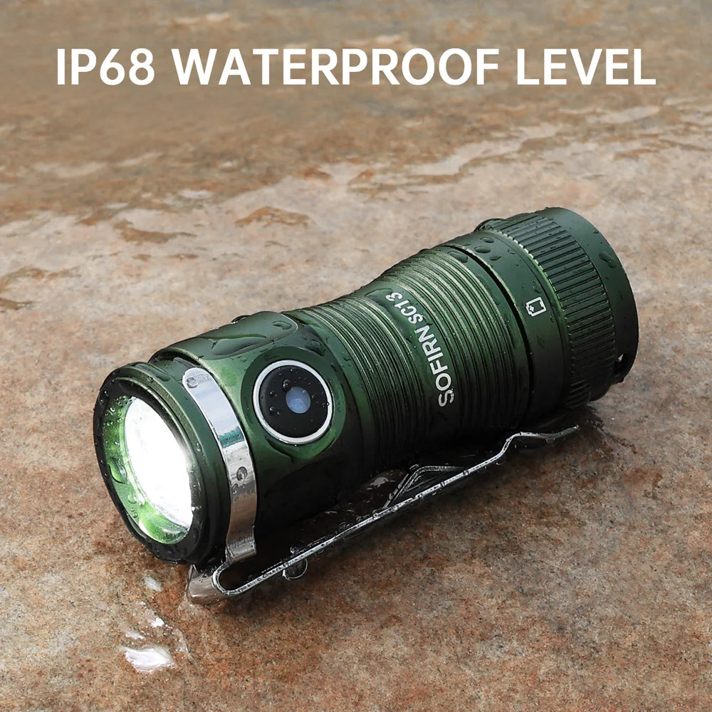 Sofirn SC13 519A 5000K  Mini Powerful Led Light  LED 1100lm 18350 Rechargeable Flashlight with Magnetic