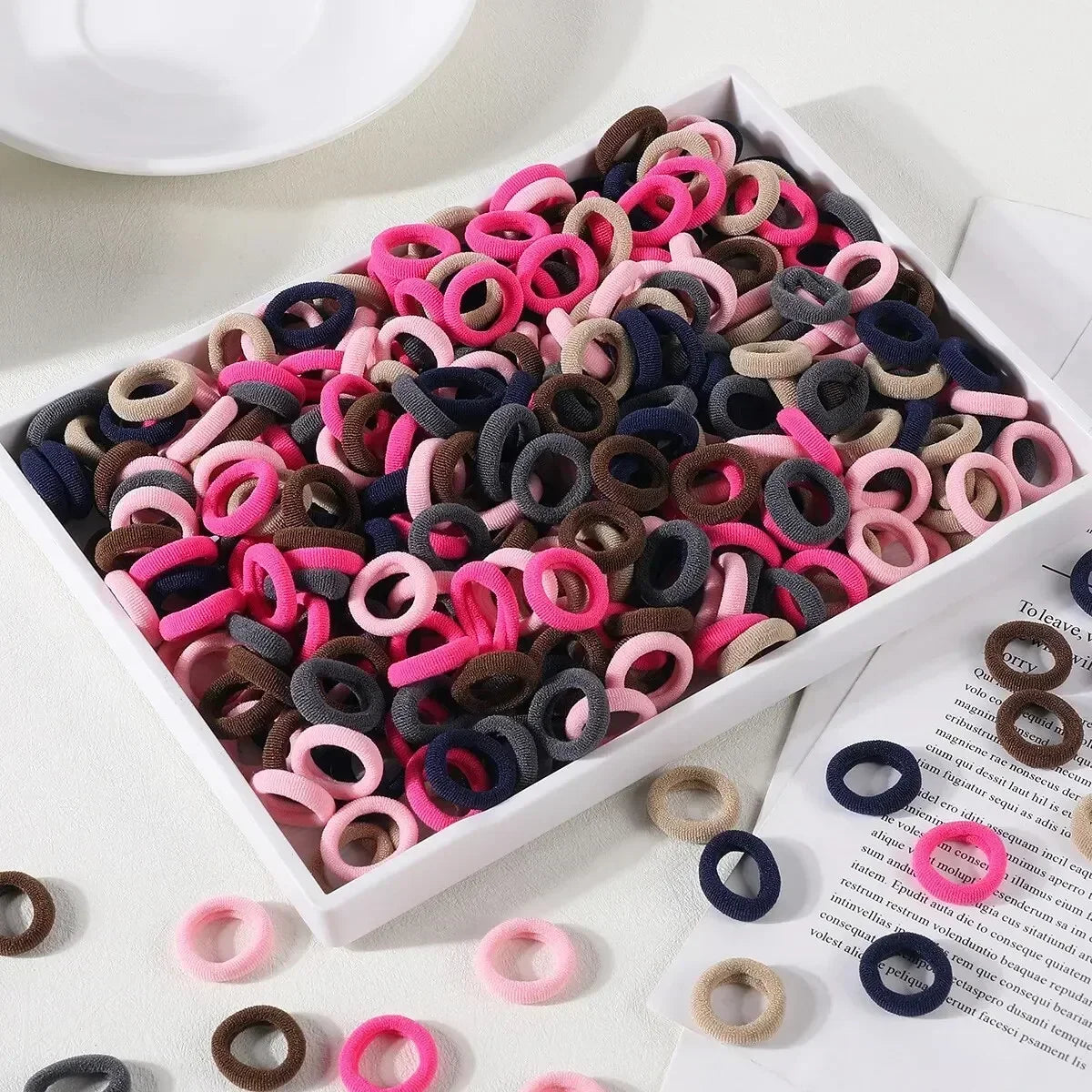 Colorful Elastic Hair Ties Set Gentle No Damage For Kids - Smarsty