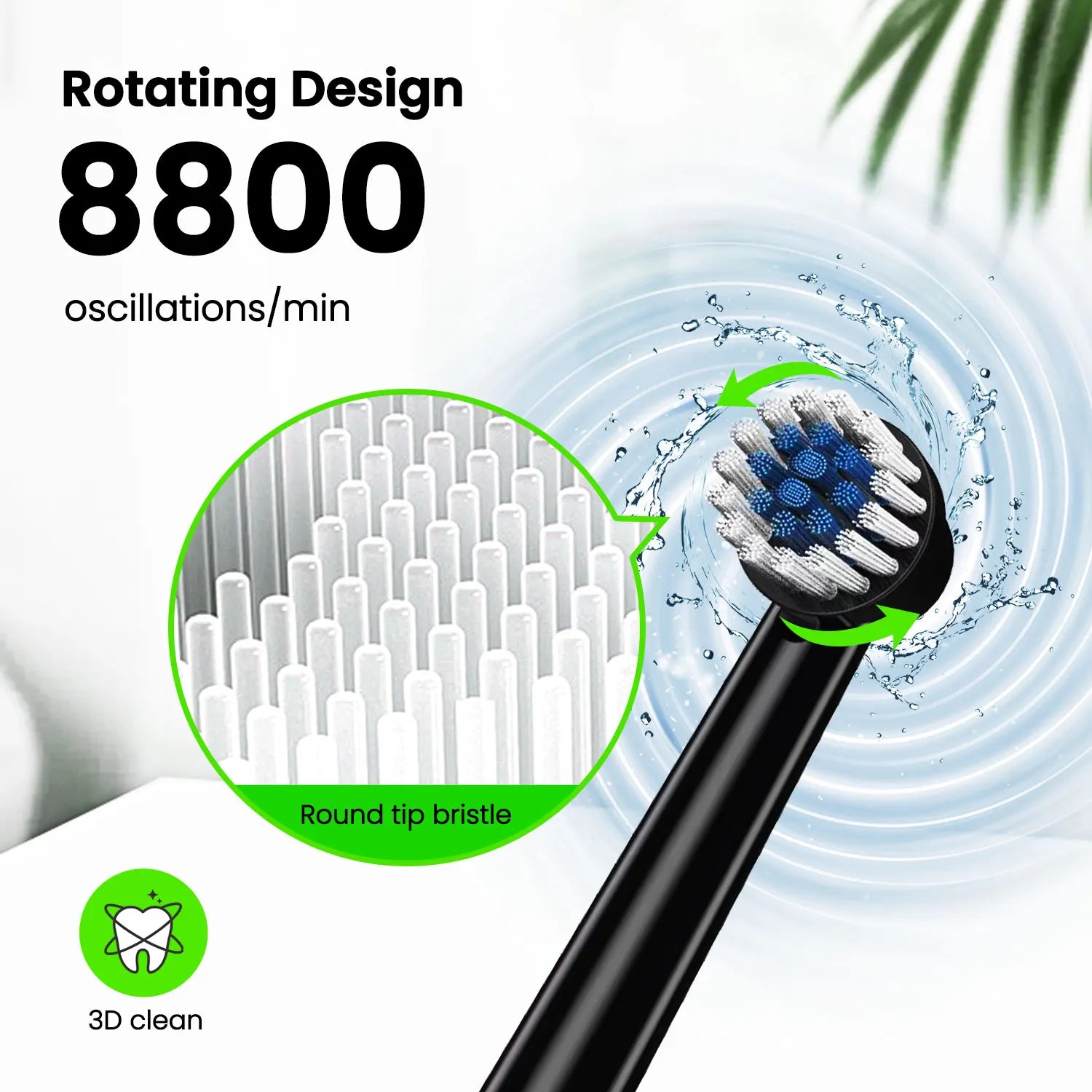 Fairywill Electric Toothbrush T2233Powerful Rotation Cleaning 4 Replacement Heads Rechargeable Sonic Toothbrush for Adults - Smarsty