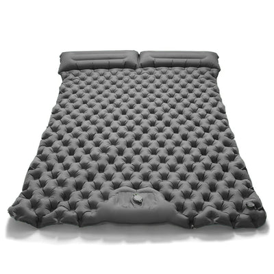 Outdoor Camping Double Inflatable Mattress Extra Wide Sleeping Pad Ultralight Folding Bed Sleeping Mat Car Travel Mat by Smarsty
