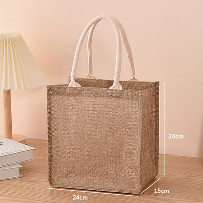 Linen Shopping Bag With Hand Painted Eco Friendly Design - Smarsty