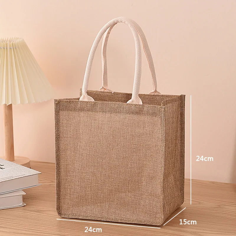 Linen Shopping Bag With Hand Painted Eco Friendly Design - Smarsty