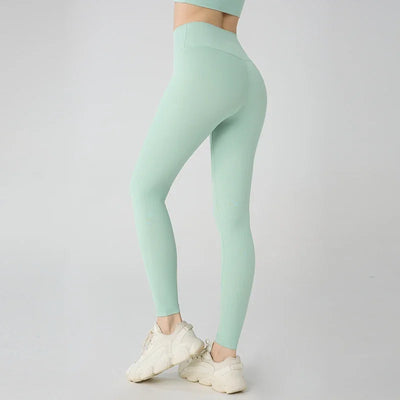 Naked feeling Yoga Leggings Women High Waisted Hip Lifting Fitness Leggings Running Cycling Pants Breathable Sports Leggings - Smarsty