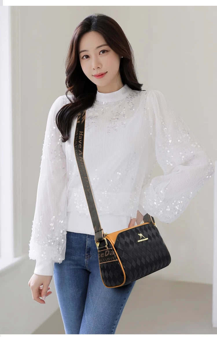 Women Shoulder Bag Crossbody Purse Slim Small Square Satchel - Smarsty
