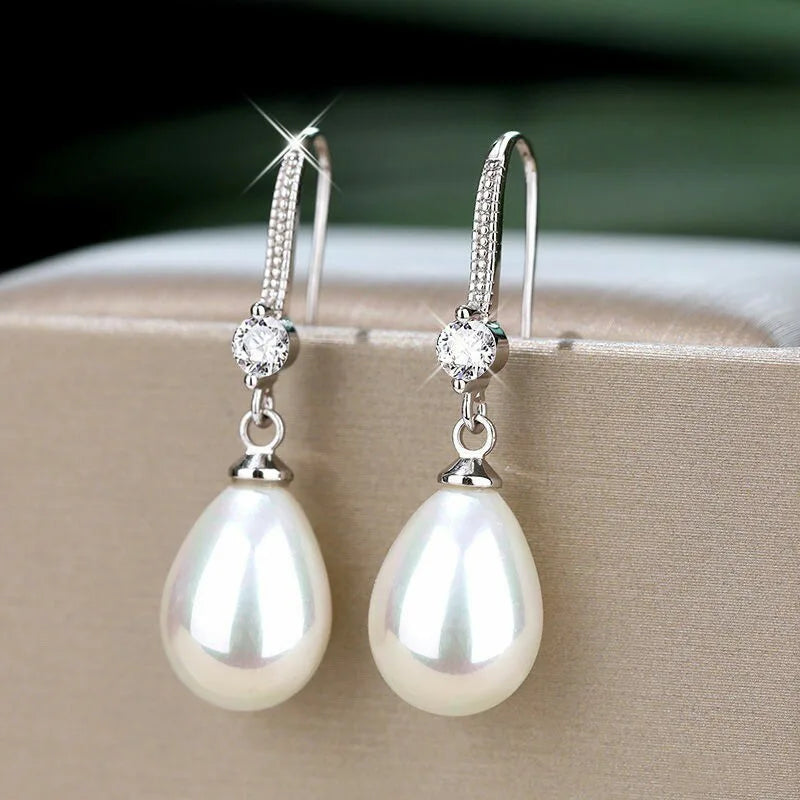 Two Piece Pearl Tassel Earrings For Women Elegant Gift - Smarsty