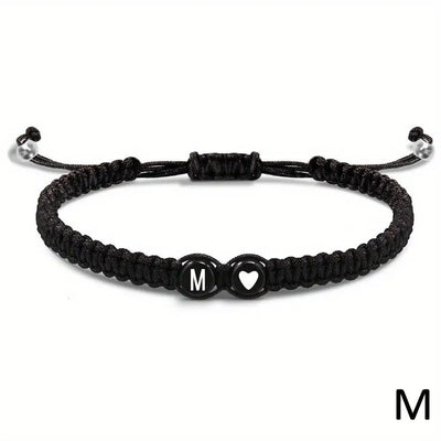 Handmade Adjustable Heart Bracelets A-Z Initials for Friendship - Smarsty