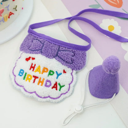 Adjustable Pet Birthday Hat and Bandana Set - Smarsty