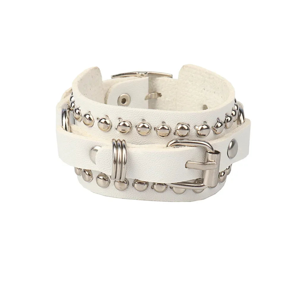 Punk Hip Hop Leather Skull Bracelet for Unisex Fashion - Smarsty
