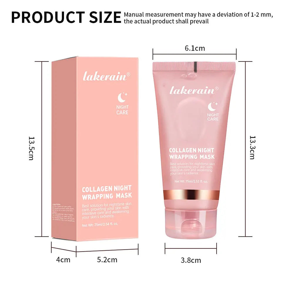 Night Collagen Wrapping Mask Rejuvenation Moisturizing Brightening Korean Face Mask Make Glowy Skin Elasticity Facial Mask - Smarsty