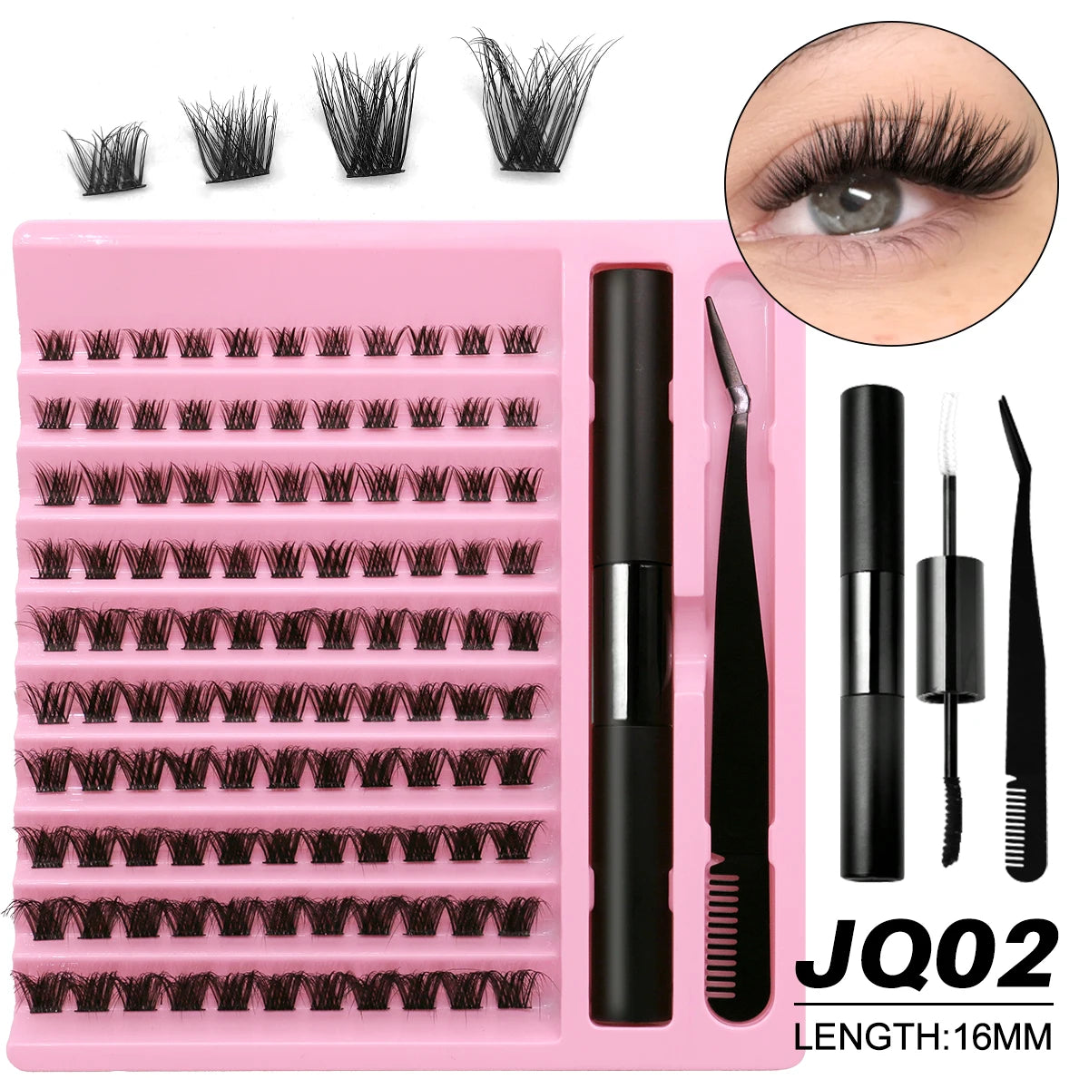 GROINNEYA DIY Lash Extension Kit with Strong Hold Bonds - Smarsty