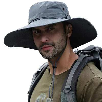 New Sun Protection Fishing Hat Summer Breathable Mesh Camping Hiking Caps Anti-UV Sun Hat Mountaineering Caps Men's Panama Hat by Smarsty