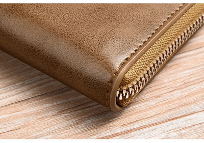 ANTI RFID Blocking Protection for Men High Quality Wallet Zipper Business Card Holder Purse Luxury Wallets Carteira Masculina - Smarsty