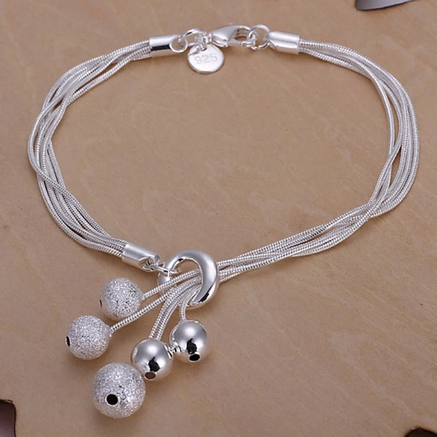 Sterling Silver Square Chain Bracelet Unisex Gift - Smarsty