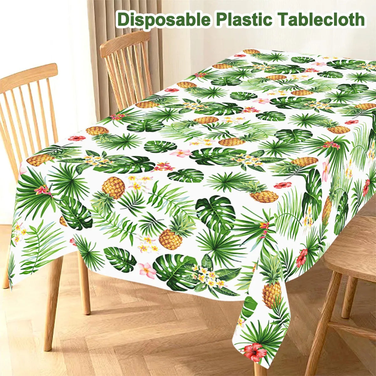 Hawaiian Flamingo Flower Table Cover for Summer Parties - Smarsty
