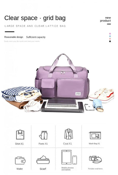 Unixinu Carry On Weekender Duffle Bag With Shoe Compartment - Smarsty