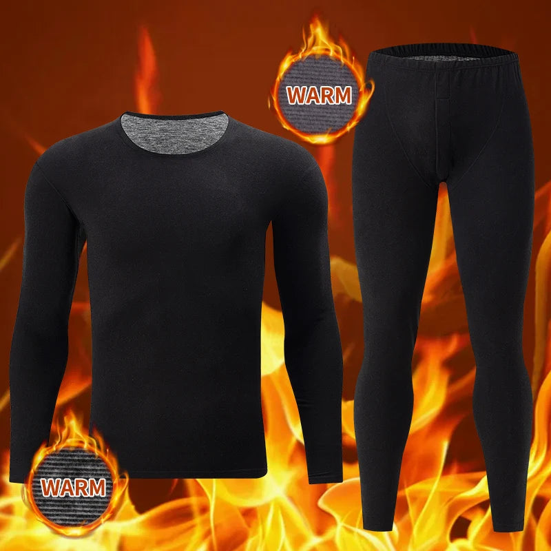 2/4 Pcs Men's Solid Color Simple Autumn And Winter Thermal Underwear Comfortable And Casual Bottoming Underwear Teenagers Pajama - Smarsty