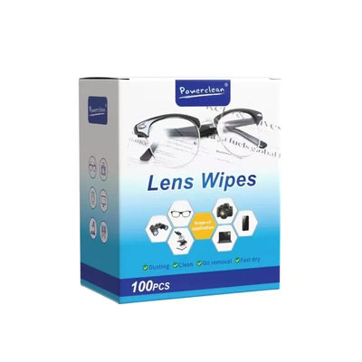 100Pcs/Box Glasses Cleaner Wet Wipe Disposable Anti Fog Misting Dust Remover Cleaning Lens Wipes Sunglasses Phone Screen - Smarsty