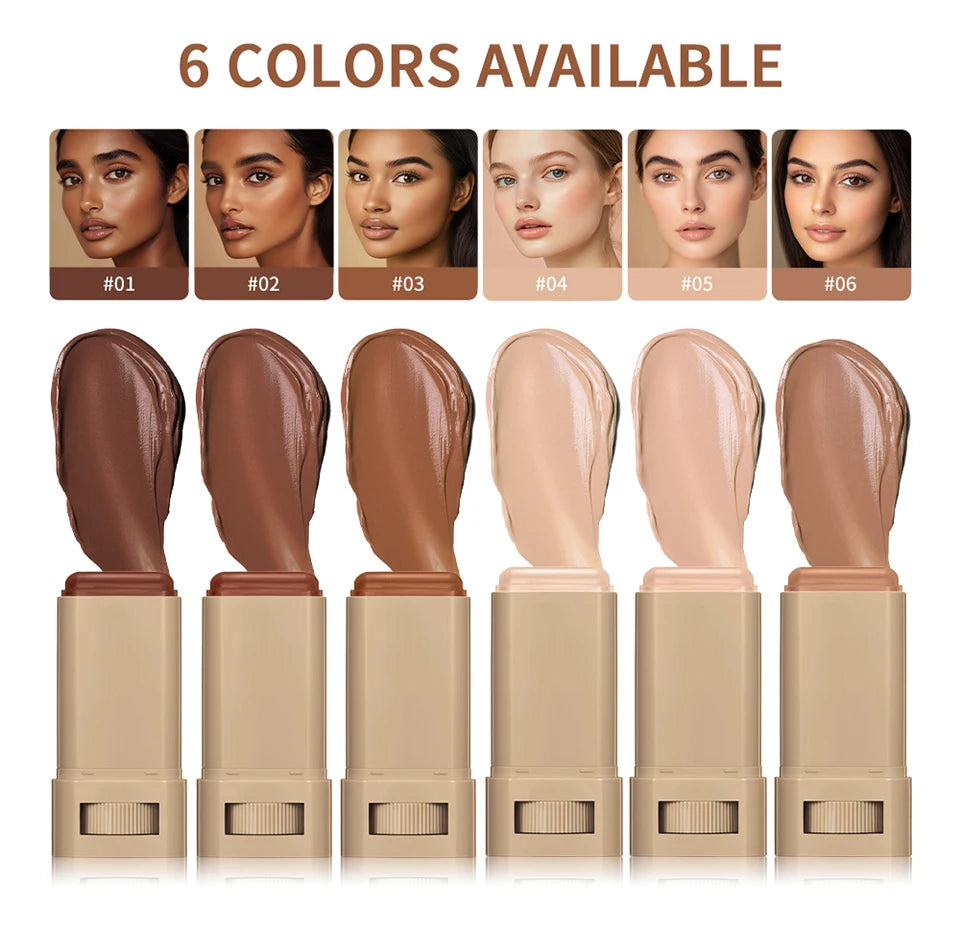 Skin Tint Foundation Stick Eraser Concealer Foundation Stick Serum Boosted Smooth Plumper Hight Coverage Travel Bronze Foundatio