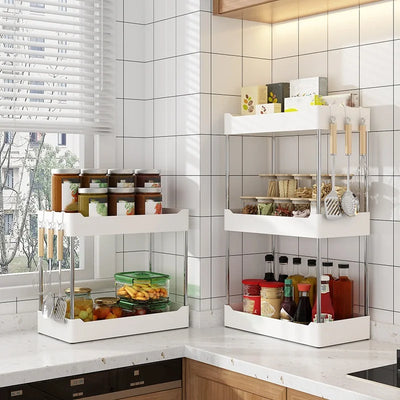 1Pc Kitchen Spice Storage Rack Multi-Functional Countertop Seasoning Storage Rack Household Multi-Layer Corner Shovel Kitchen Ut by Smarsty