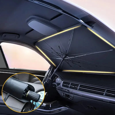 Car Sunshade Umbrella Windshield Folding Front Parasol Umbrella Type Sun Shade for Car Window Summer Sun Protection Accessories - Smarsty