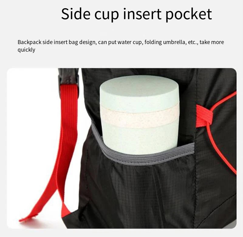 Multifunctional Outdoor Folding Backpack High Density Lightweight Waterproof Nylon Fabric Sports Bag for Camping Hiking Travel - Smarsty