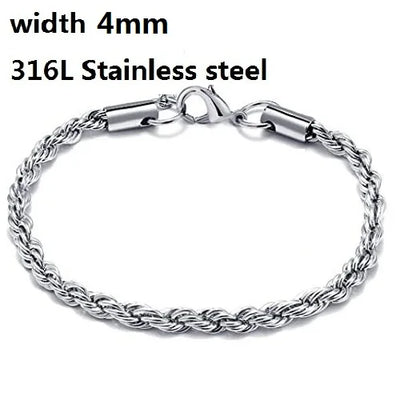 316L Stainless Steel Cuban Chain Bracelet for All - Smarsty
