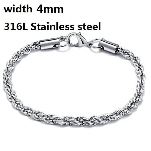 316L Stainless Steel Cuban Chain Bracelet for All - Smarsty
