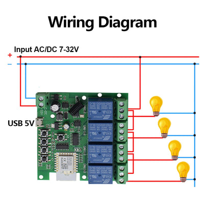 Smart WiFi Relay Switch Module with Alexa Compatibility - Smarsty
