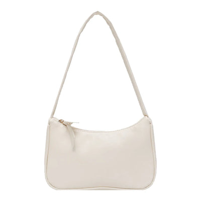 Retro Forearm Bag For Women PU Leather Bow Shoulder Handbag - Smarsty