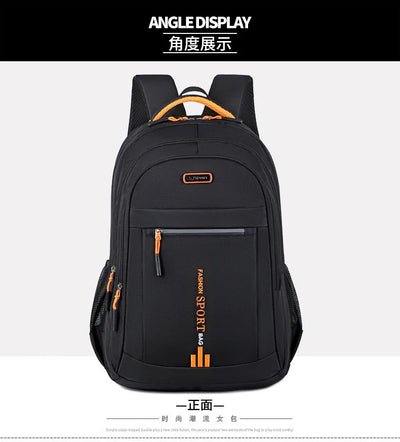 Men's Backpacks Oxford Waterproof Rucksack Business Computer Bag Casual Travel Backpack Senior High School Student Schoolbag - Smarsty