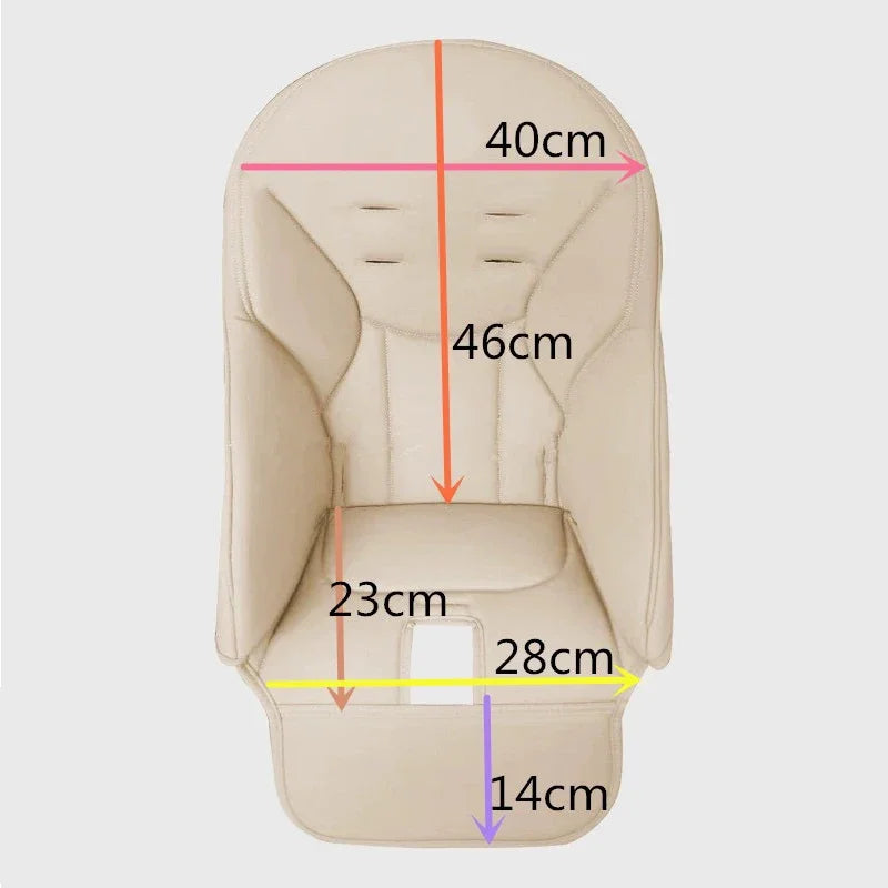 Baby Stroller Leather Cushion Baby Dining Chair Leather Cover PU Composite Sponge Cushion Baby Cover Chair Seat Case Accessories