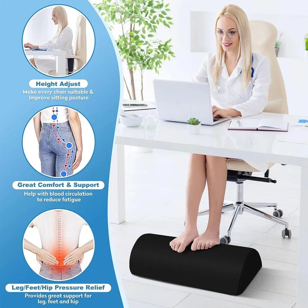 Ergonomic Memory Foam Foot Rest for Desk Comfort - Smarsty