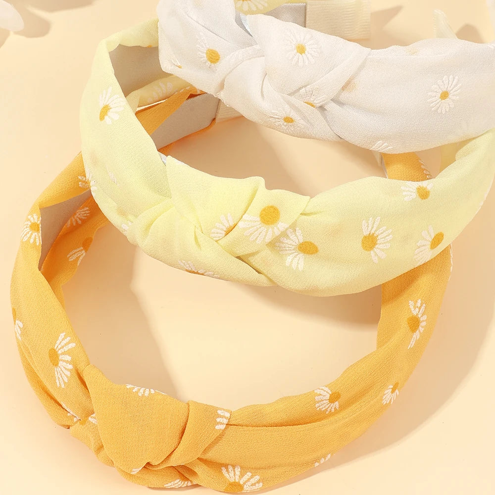 3 Pack Daisy Headbands For Girls Soft Comfortable Gift - Smarsty