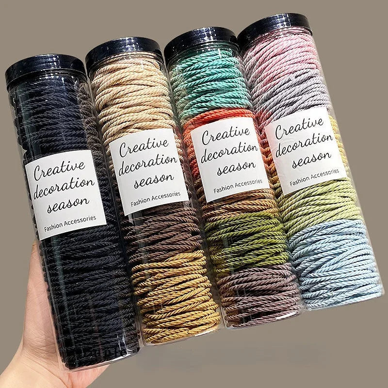 100Pcs Elastic Hair Ties Non Slip Seamless All Match Rings - Smarsty