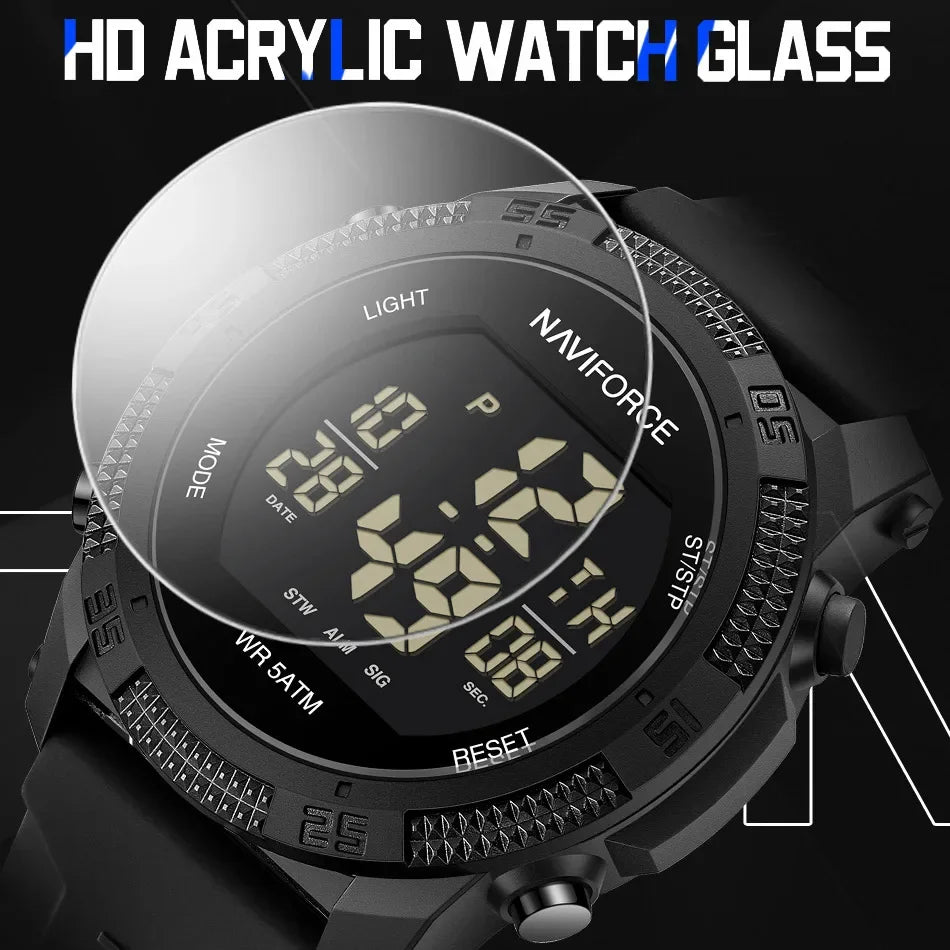 NAVIFORCE NF7104 Men's Waterproof Digital Watch with Alarm - Smarsty