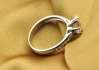 Luxury 925 Sterling Silver Diamond Ring for Women - Smarsty
