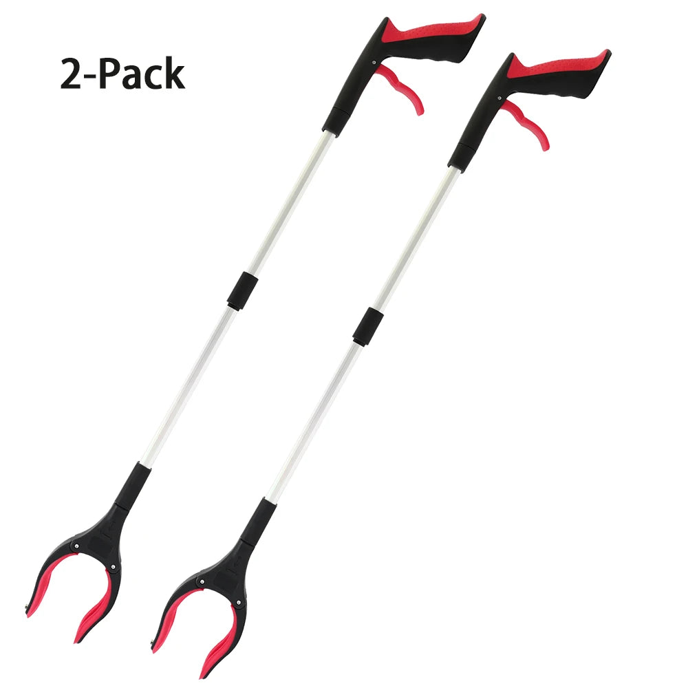 2-Pack Foldable Garbage Clip Litter Reachers Pickers Gripper Extender Hand Tools Environmental Sanitation Garbage Collector