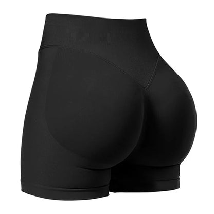4.5''Shorts Seamless Low Ribbed Waistband Gym Shorts Scrunch Bum Yoga Shorts Booty High Stretch Running Bike Shorts - Smarsty