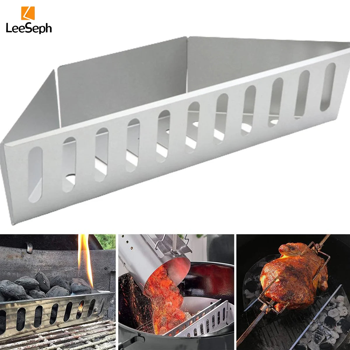 Leeseph Stainless Steel Charcoal Basket for BBQ Grills - Smarsty