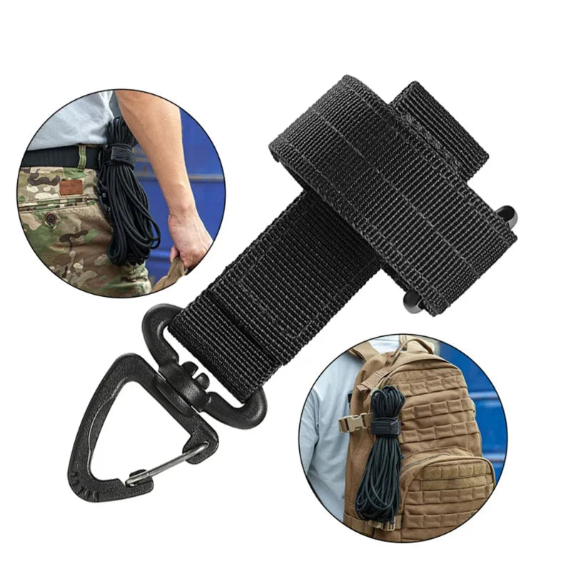 Outdoor Tactical Multi-purpose Nylon Hook Gloves Safety Clip Climbing Rope Camping Hanging Buck for Outdoor Camping