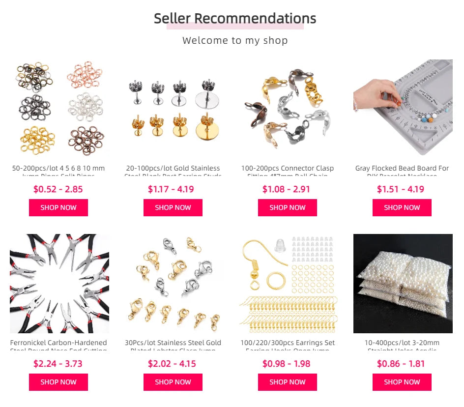 Alloy Jewelry Findings Set with Clasps and Hooks - Smarsty