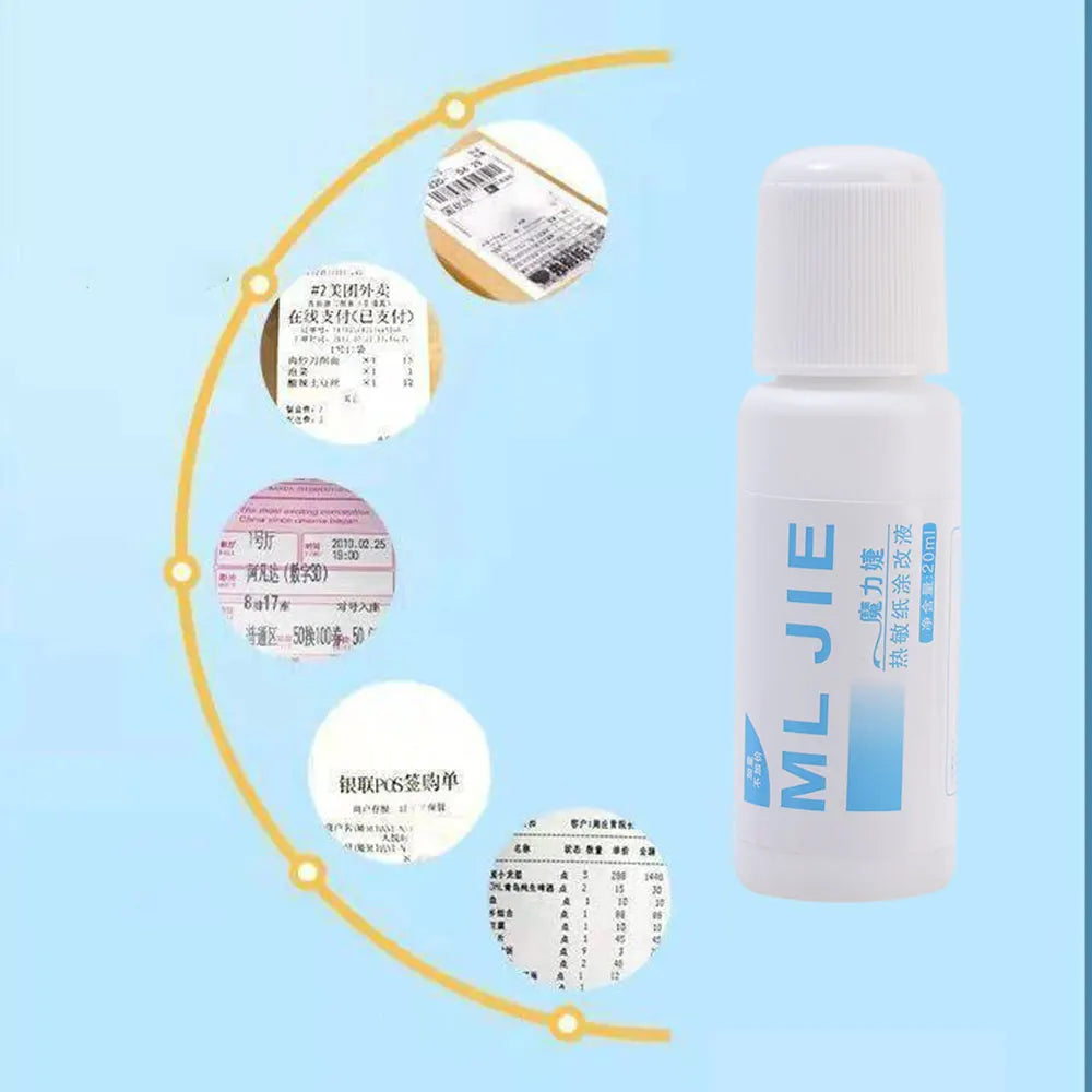 Fast-Drying 50ml Thermal Paper Correction Fluid Eraser Package Parcel Box ID Information Protector Anti Peep Identity Info Guard - Smarsty