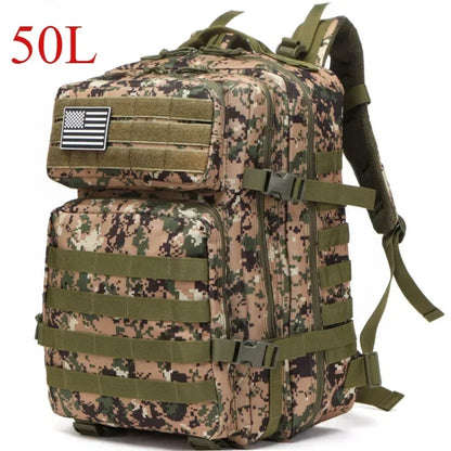 25L/50L Tactical Backpack Molle Bag Outdoor Bags Backpack for Hiking Camping Trekking Hunting Fishing GYM Bags Backpacks - Smarsty