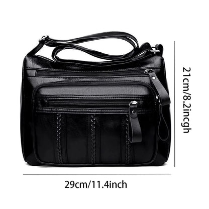 PU Leather Crossbody Bag With Adjustable Strap For Women - Smarsty