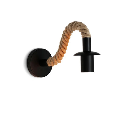 Retro Hemp Rope Wall Lamp for Stylish Indoor Lighting - Smarsty
