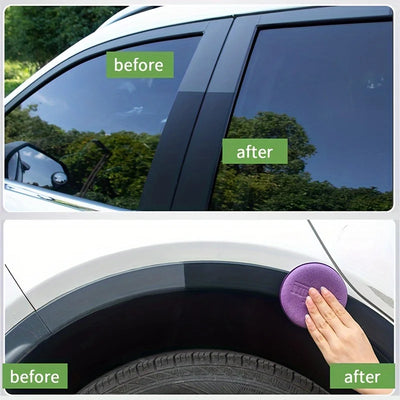 Black Shiny Tire wax - durable, long-lasting protection and repair for all kinds of tires - prevents cracks and whitens - Smarsty