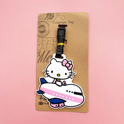 Hello Kitty Luggage Label Cute My Melody Luggage Tag Cartoon Suitcase ID Address Holder Baggage Boarding Portable - Smarsty