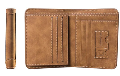 Men's Wallet Leather Billfold Slim Hipster Cowhide Credit Card/ID Holders Inserts Coin Purses Luxury Business Foldable Wallet - Smarsty