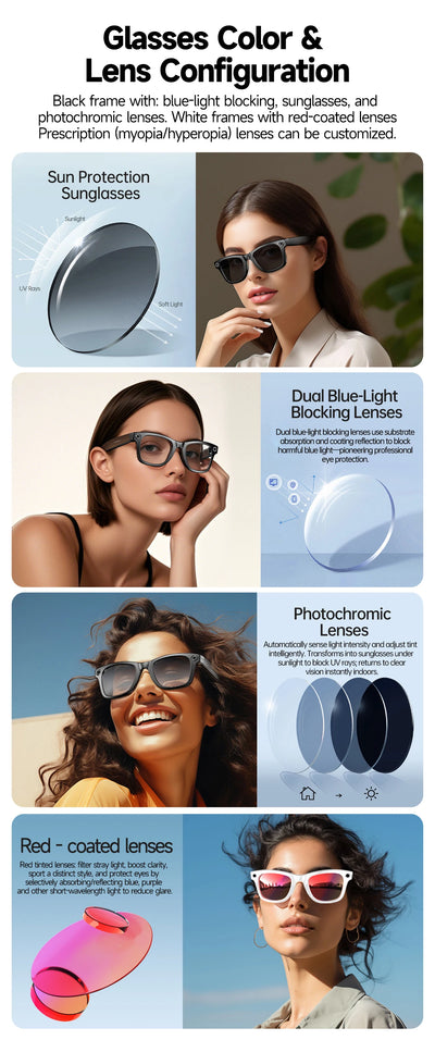 New 800W Camera AI Glasses Men Color-Changing Smart Translation Glasses Photo Video Recording Waterproof Call Smart Sunglasses - Smarsty