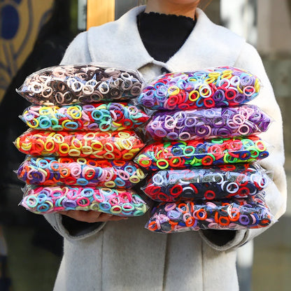 Kids Colorful Elastic Hair Bands Soft Non Slip Scrunchies - Smarsty